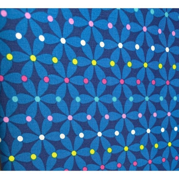 Summersault By Erin McMorris Cotton Fabric 1/2 yard x 44" Blue Geometric Pattern - Picture 1 of 7